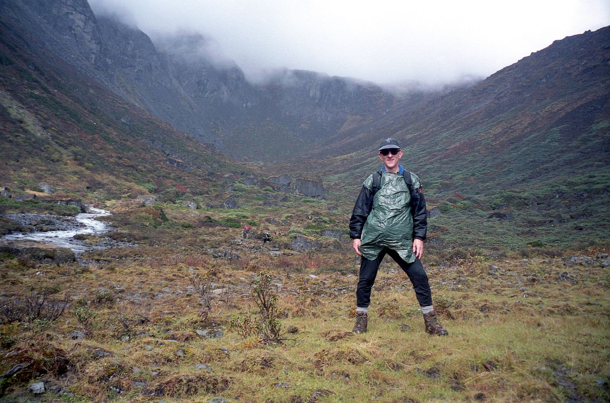 25 Jerome Ryan In The Rain Near Camp At Joksam Tibet